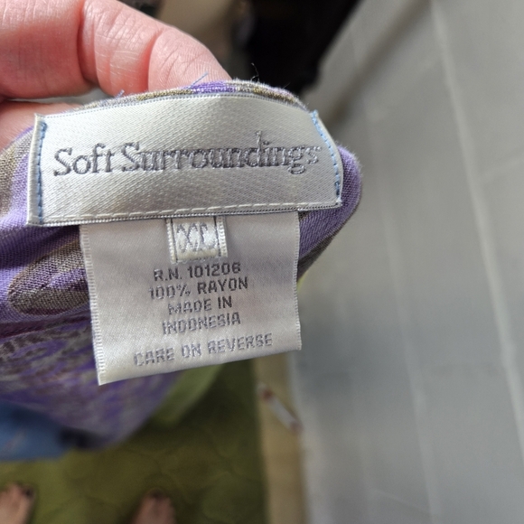 Soft Surroundings Batik Print Artsy Beachy Duster Kimono - Picture 3 of 9